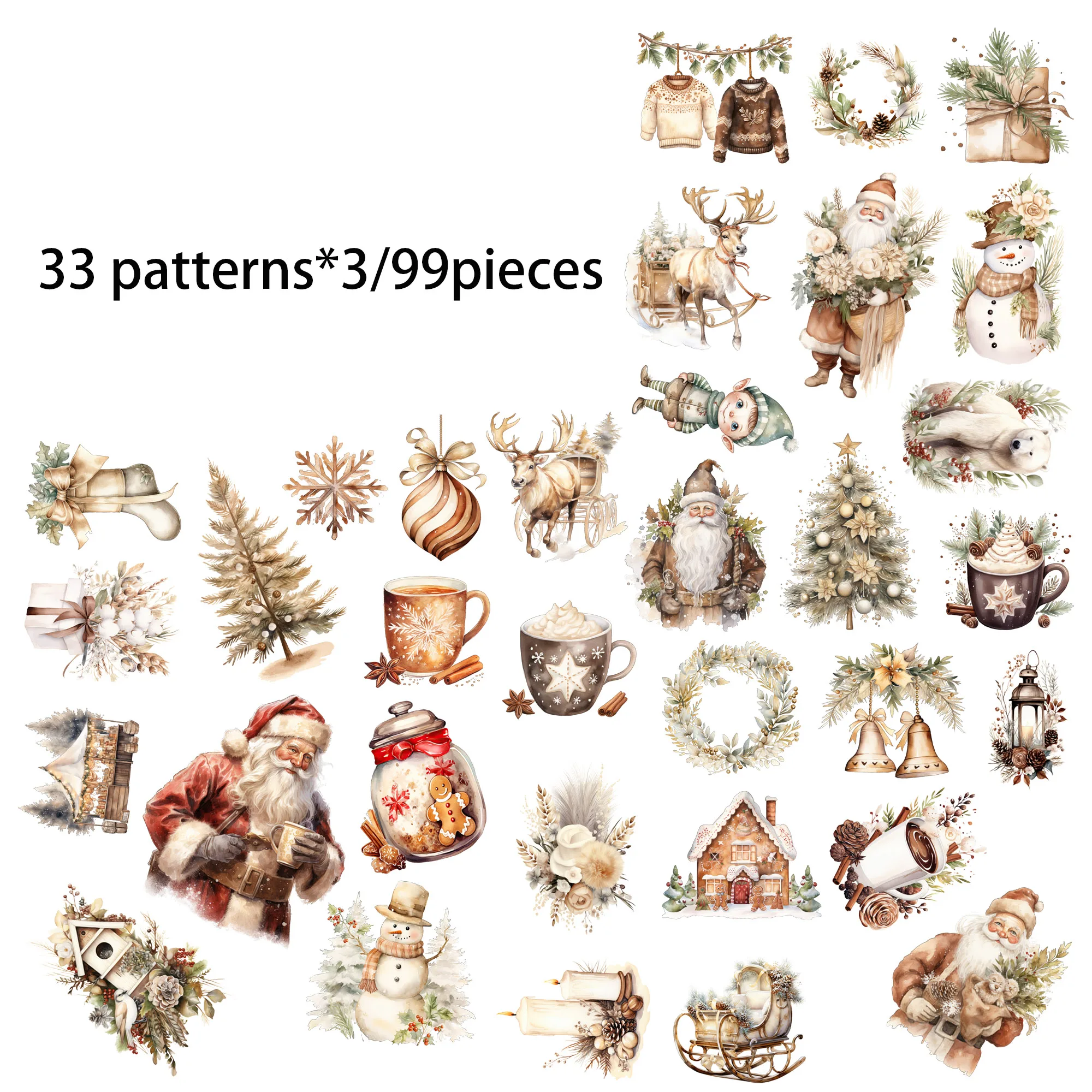 50 adesivi natalizi a forma di omino di pan di zenzero, adesivi impermeabili per regali di Natale, scrapbooking, artigianato fai da te | Leroy Merlin