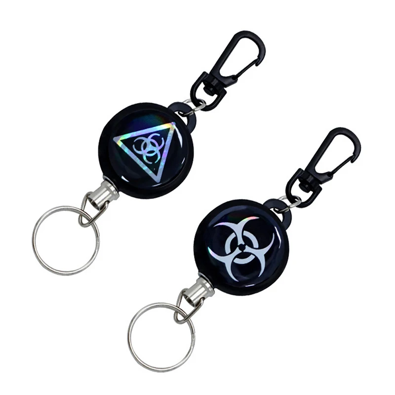 Retractable Wire Rope Keychain With Anti Lost Recoil And Keyring Ring  Holder 4cm Width From Yambags, $6.64