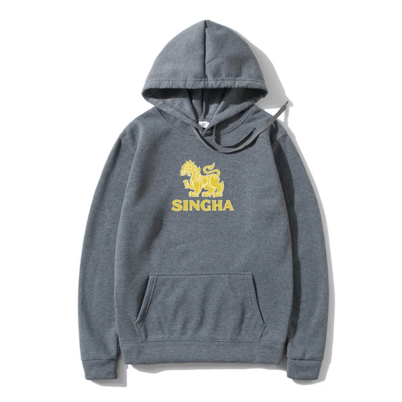 

Новая мужская спортивная верхняя одежда Singha Beer для молодежи, толстовка с капюшоном для мужчин среднего возраста