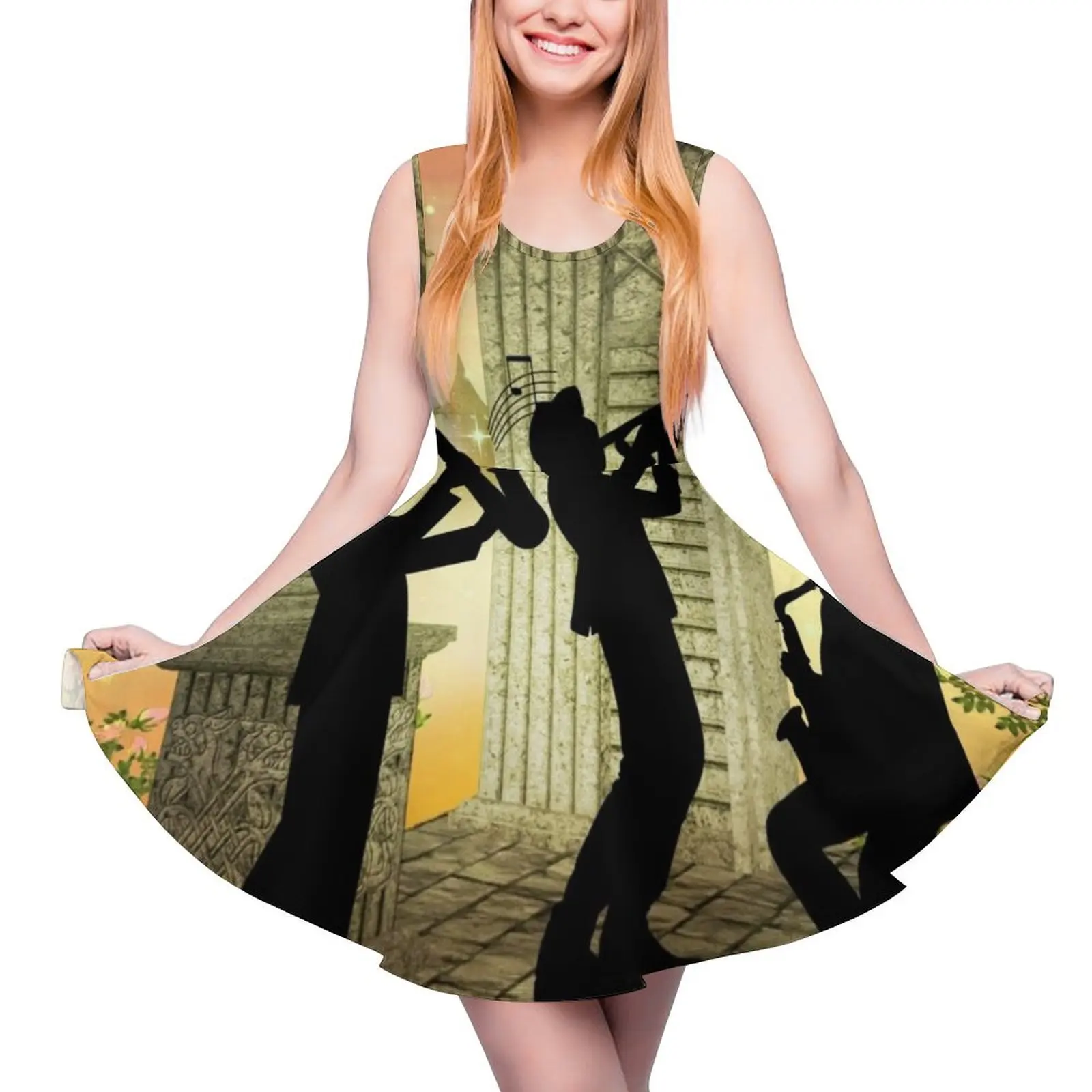 International Jazz Music Band Sleeveless Dress wedding dresses for woman Womens skirt