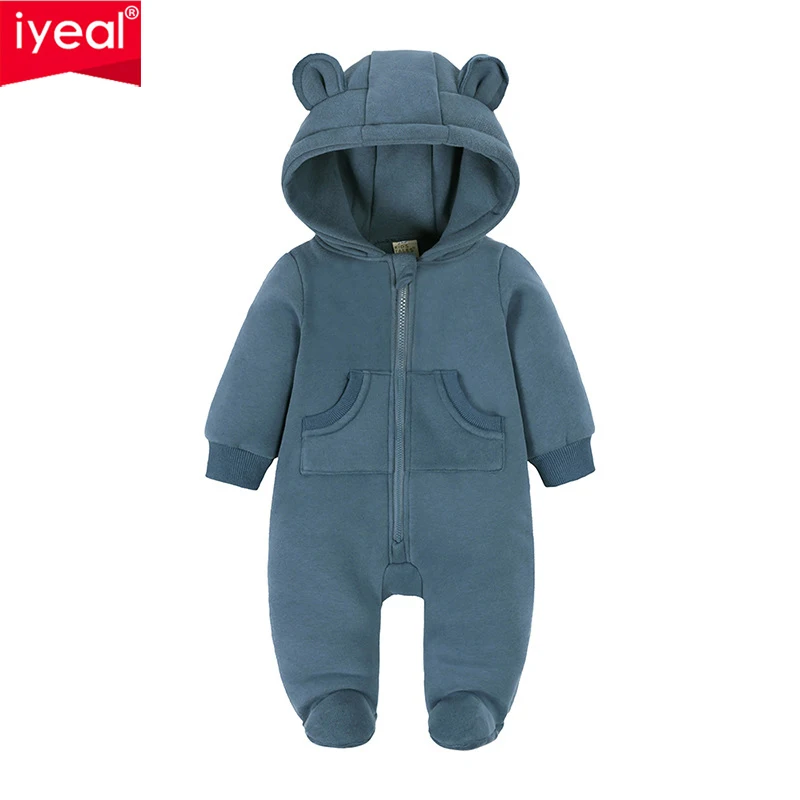 

IYEAL New Baby Winter Romper Hooded Cartoon Animal Newborn Baby Girl Warm Jumpsuit Autumn Fashion Baby's Wear Kid Climb Clothes