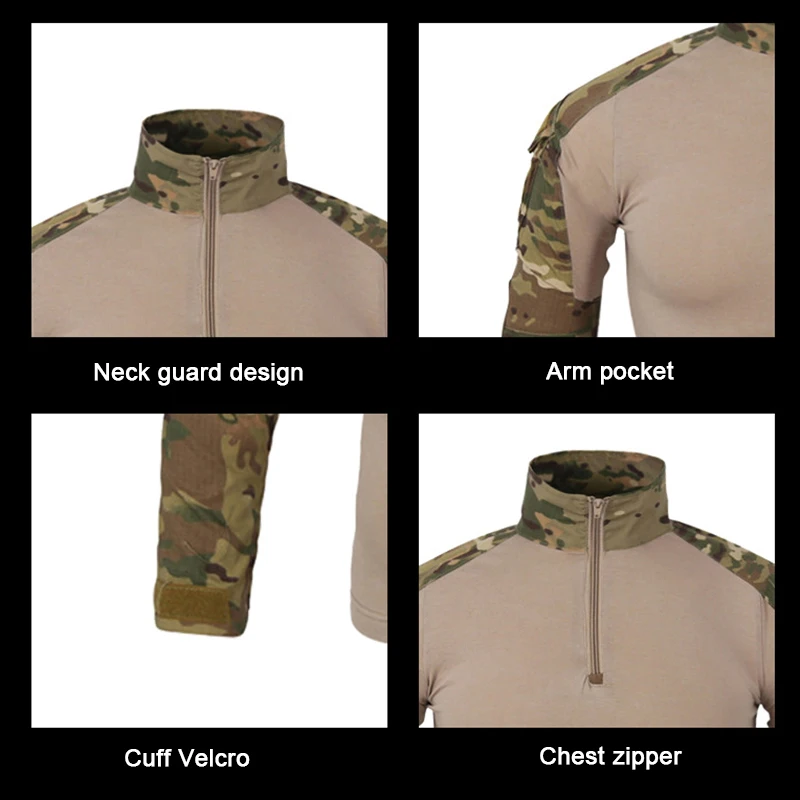 Oulylan  Pant Men Tactical Uniform Clothes Suits Training Suit Camouflage Hunting Shirts Pants Paintball Sets 4
