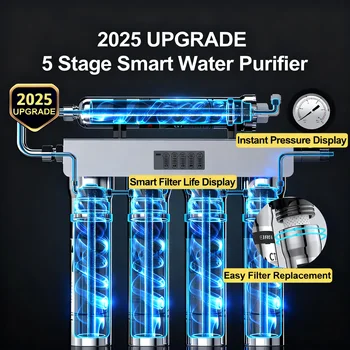 เครื่องกรองน้ำ EIREE Household ขนาด 0.01 ไมโครเมตร 5 ขั้นตอน ระบบกรองน้ำแบบอัลตร้าฟิลเตรชั่น (UF) สำหรับน้ำดื่ม ช่วยกำจัดสิ่งสกปรกและกลิ่น 1