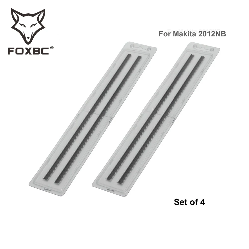 12" 305 x 8 x 2 mm HSS Thickness Wood Planer Blades for Makita 2012NB 2012 & Home Owners Woodworking tool 2 Sets FOXBC woodworking tools planer blades