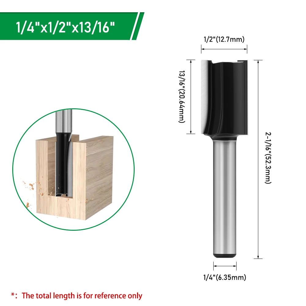 LAVIE 1/4" Schaft gerade Fräser (3,18–19,05 mm) Holzbearbeitungs-Schneidwerkzeuge für Heimwerker und Handwerk C07002 – Detail 12