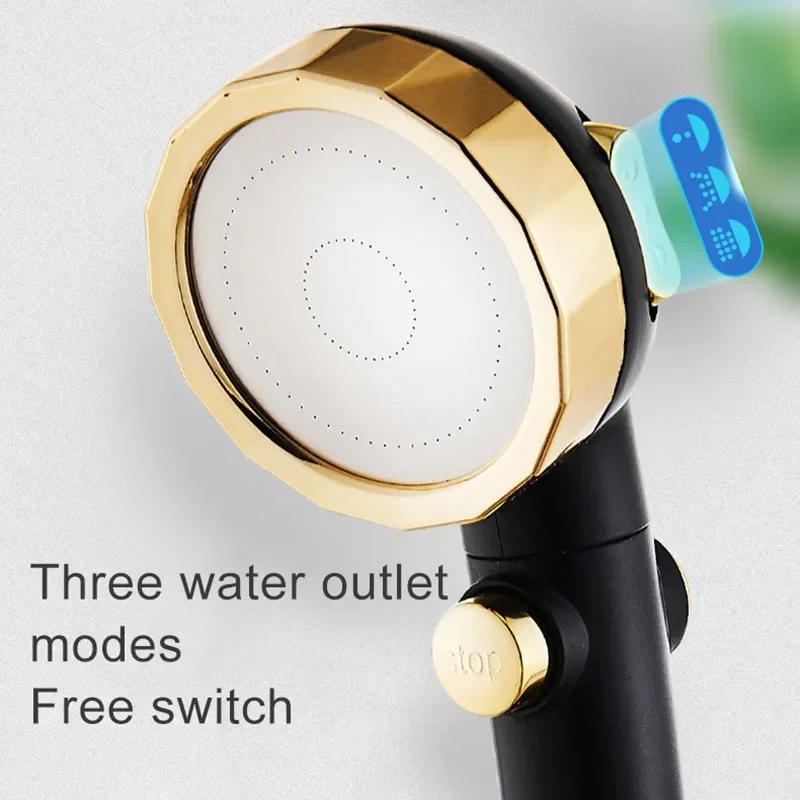 

Upgrade Handheld Shower Head 3 Modes High Pressure Adjustable Water Saving ShowerHead Pressurized Spray Nozzle Bathroom supplies