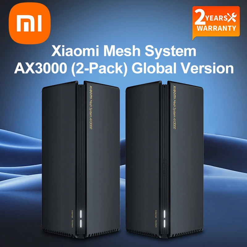 Global Verson Xiaomi Router AX3000(2-Pack) Wifi Mesh Repeater WIFI 6 2 ...