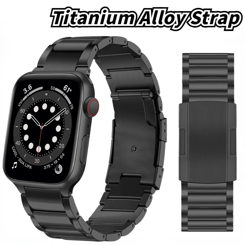 

Titanium Alloy Strap For Apple watch Band Ultra 8 7 6 5 4 SE 49mm 45mm 44mm 42mm 40mm 41mm 38mm Bracelet For iWatch Series Belt