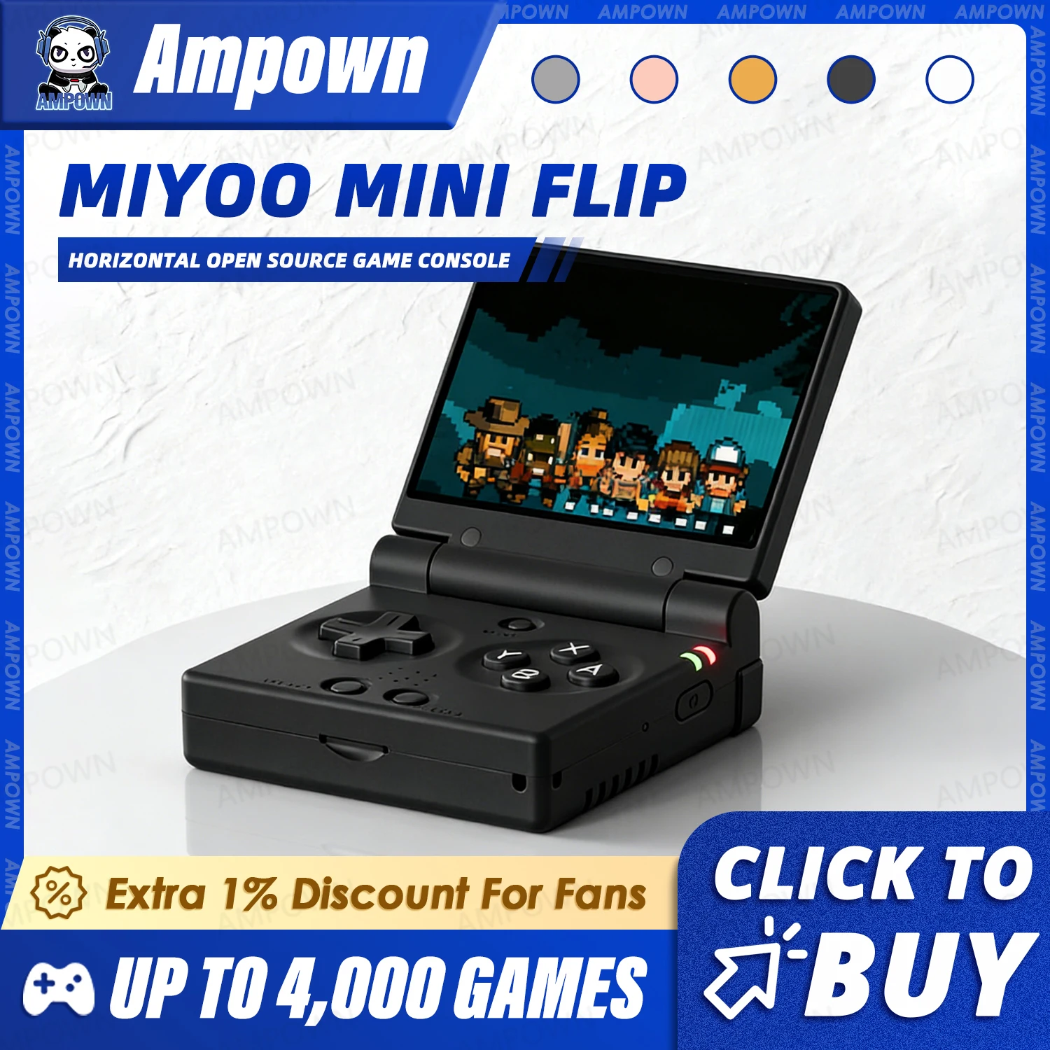 MIYOO MINI FLIP Handheld Game Players 2.8'' IPS Screen Linux