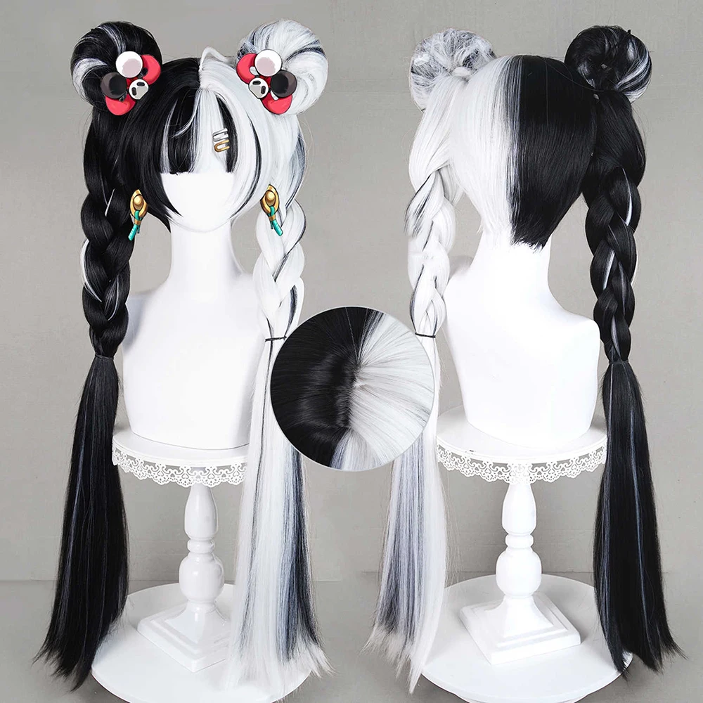 Zenless Zone Zero: Dialyn | Black-White Gradient Synthetic Wig 16 Zenless Zone Zero-Inspired Black-White Gradient Synthetic Wig for Carnival and Halloween