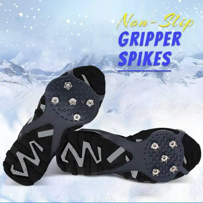 Snow Spikes For Shoes Hiking Spikes Shoe Spikes Stable 11-Tooth Stainless  Steel Anti-Slip Safe Snow Crampons Hiking Supplies For - AliExpress