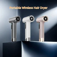 Portable Rechargeable Wireless Hair Dryer Negative Ions Usb Charging Powerful High Speed 3 Gears Hair Care for Home/Travel 1
