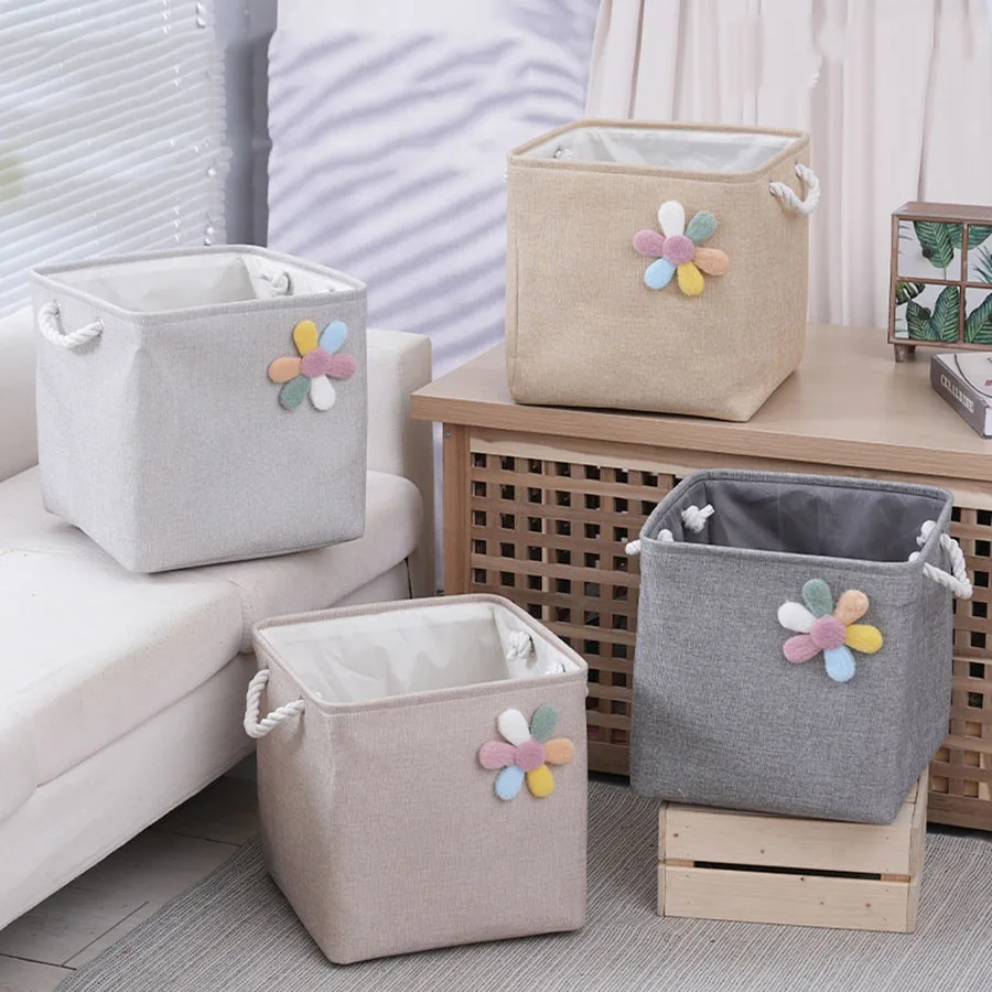 Portable fabric clothing storage box toy storage dust-proof clothing organization storage box finishing box 4