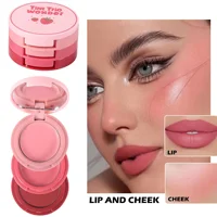 Natural Matte Face Blusher Velvety Smooth Lip Cream Cheek Blush Rouge Waterproof Makeup Makeup Blush 2