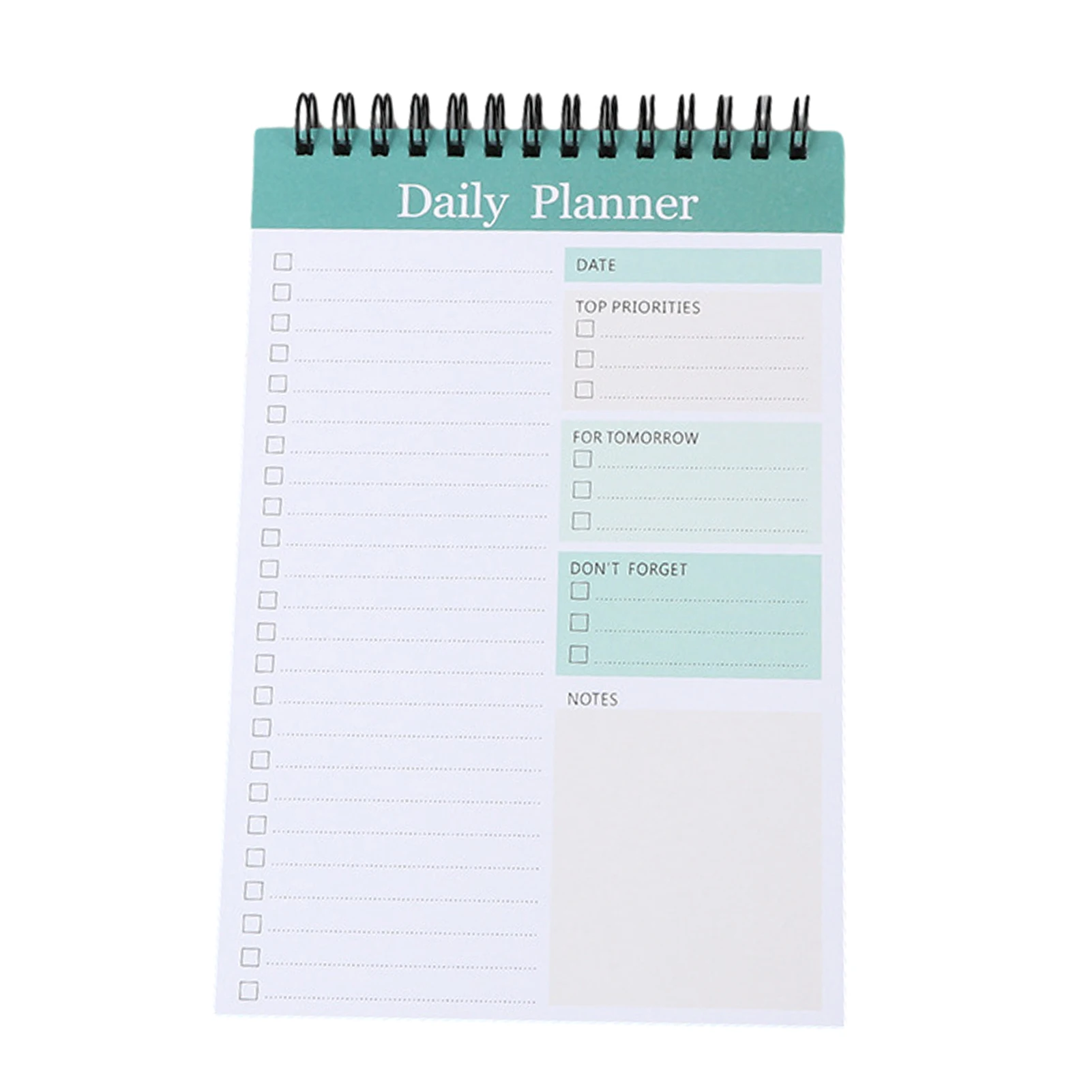 

Daily Planner To Do List Notepad Time Management With Wide Lined Green Notes Office Teacher Home Stationery Accessories College