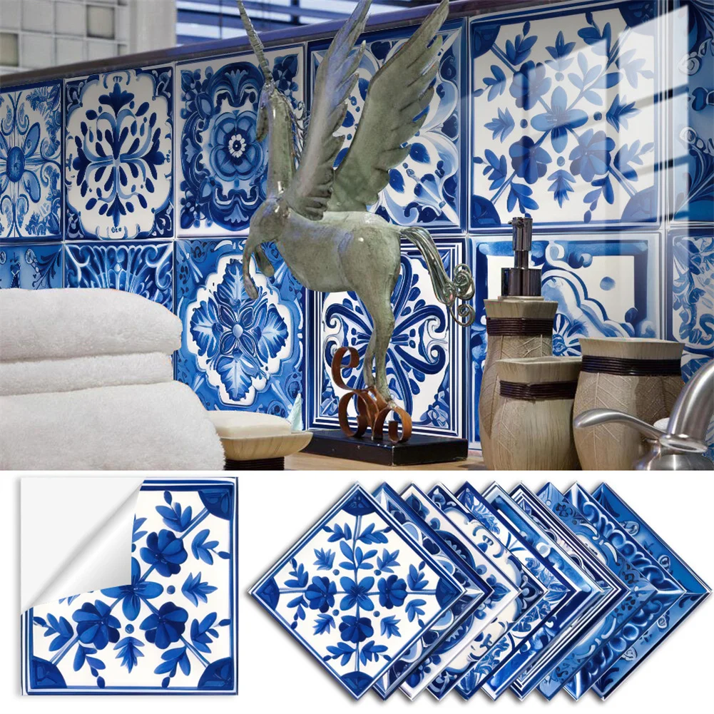 

20pcs Tile Stickers Mandala Style 10 x 10cm / 15 x 15cm Tile Sticker For Kitchen Bathroom Backsplash Tile Decals Room Decor