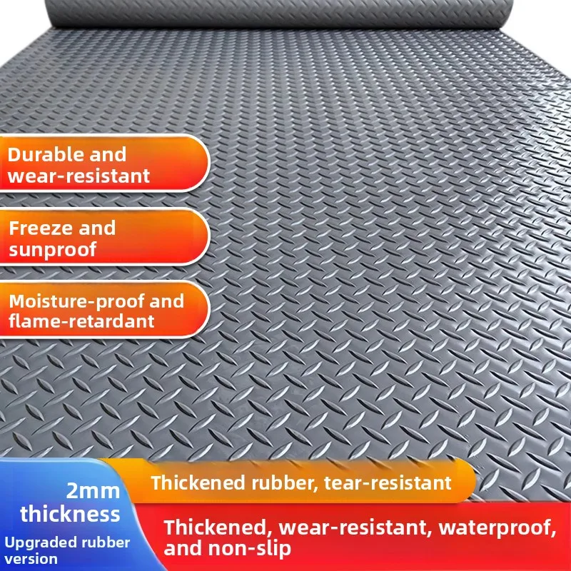 Thiened PVC Rubber Anti-Slip Mat Kitchen Floor Carpet Outdoor Industrial Use Waterproof Durable Home Decor Rug Cusizable