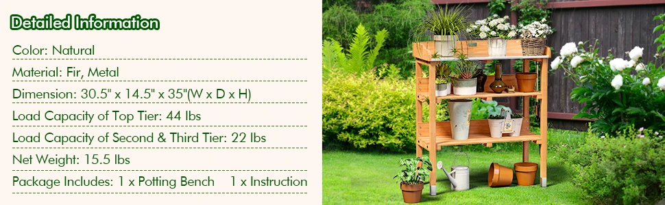 outdoor potting table
