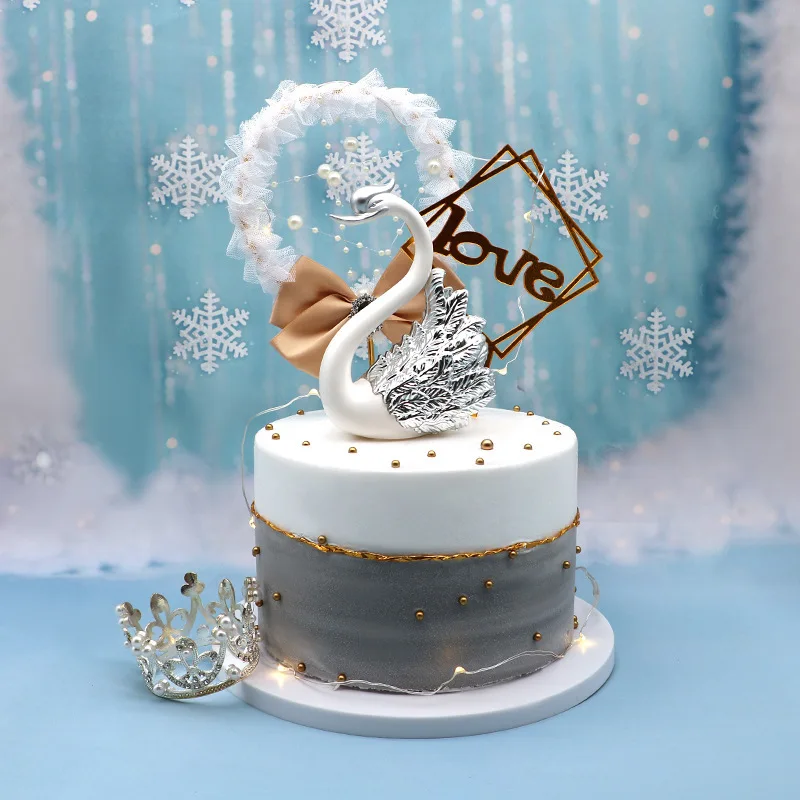 Topper Torta Strass Fiocco Di Neve - Argento, Per Matrimoni E Anniversari, 7.5cm - Foto 10