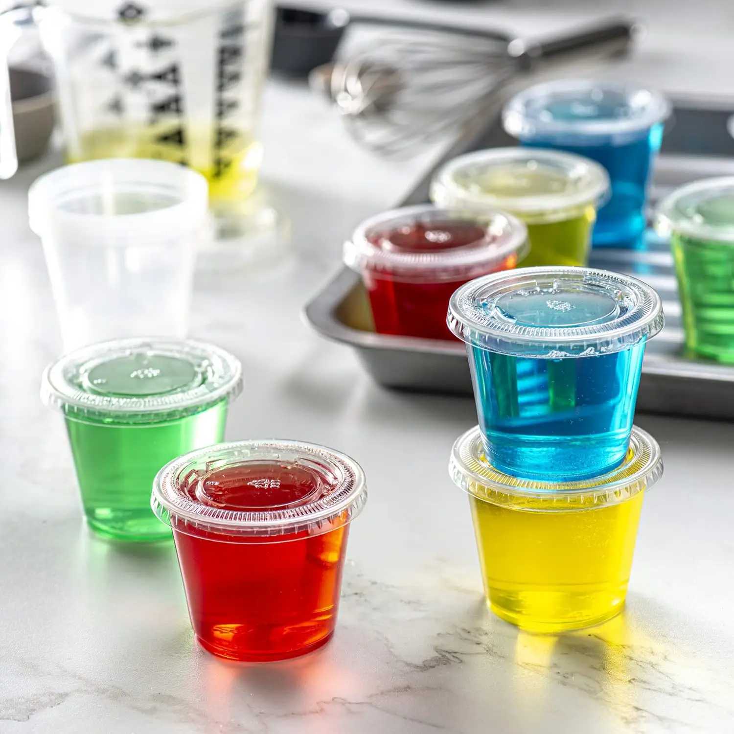 Clear, Durable, Stackable 160ml Disposable Plastic Food Container for Snacks, Sides, Meals, and Sauces