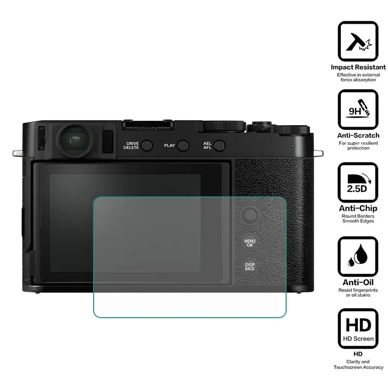 

2PCS Tempered Glass Screen Protector Film for Fujifilm Fuji X-E3 X-E4