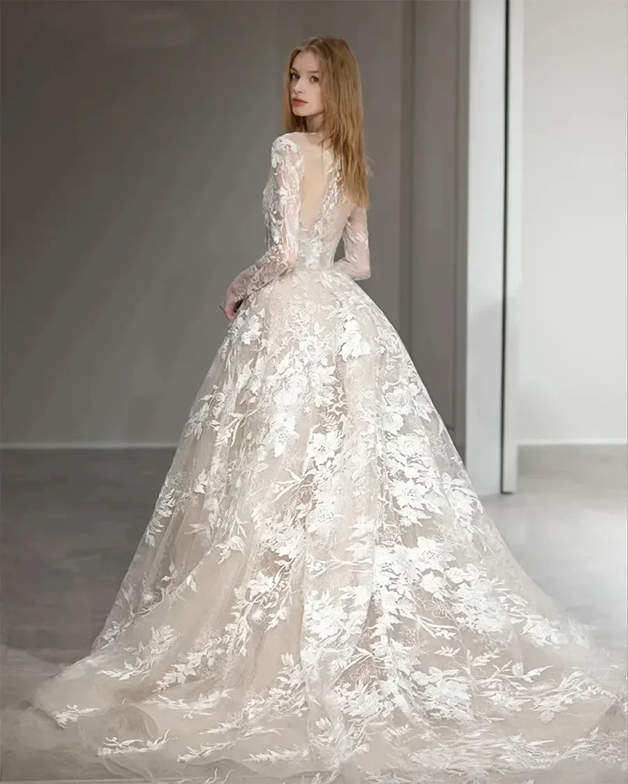 Customzied Wedding Dress Newest A Line For Bride Sweetheart With Detachable Jacket Full Sleeves Plus Sizes Vestidos De Novias