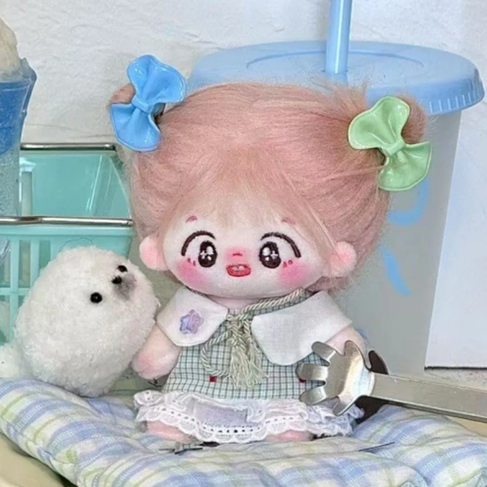 1 set Princess Dress 10/20cm Cotton Doll Clothes Plaid Skirt Fashion 20cm Cotton Doll's Clothes Outfit Cute 10cm Doll Clothes