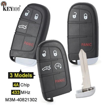 Portachiavi a distanza astuto di Keyforkess 433MHz 4A Chip M3M-40821302 per Chrysler 200 2015-2017 300 Dodge Charger Challenger 2019-2021