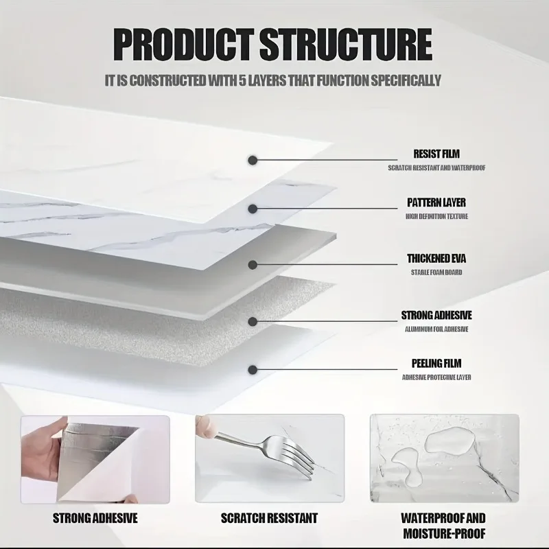 Imitate Tile Wall Stickers for Kitchen Backsplash Covering Damaged Walls Self-Adhesive Foam Wallpaper Decal Decorative Bathroom - Image 3