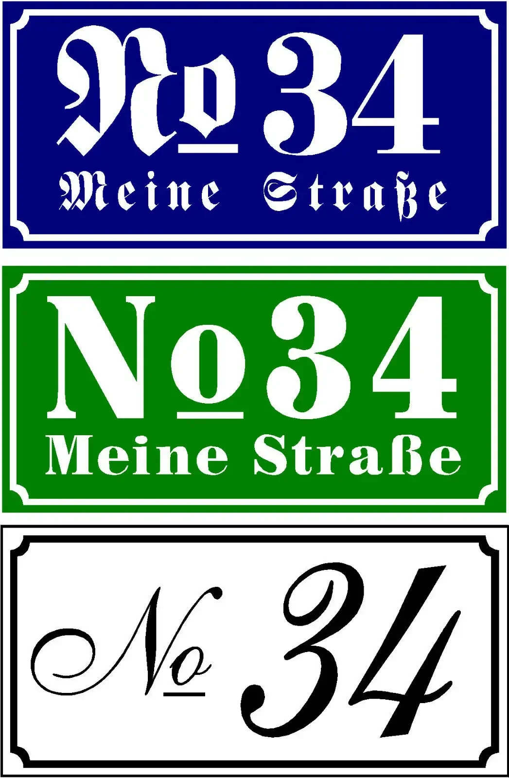 Customized House Number Sign Aluminum Plastic PVC Sign Different Colors Opotions house number signs for Your House