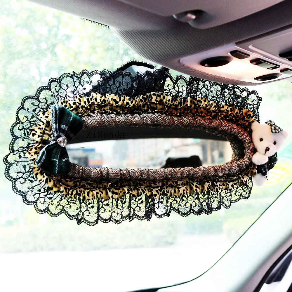 [Rearview mirror cover] Cute car interior products, rearview mirror cover, rearview mirror, car protective cover