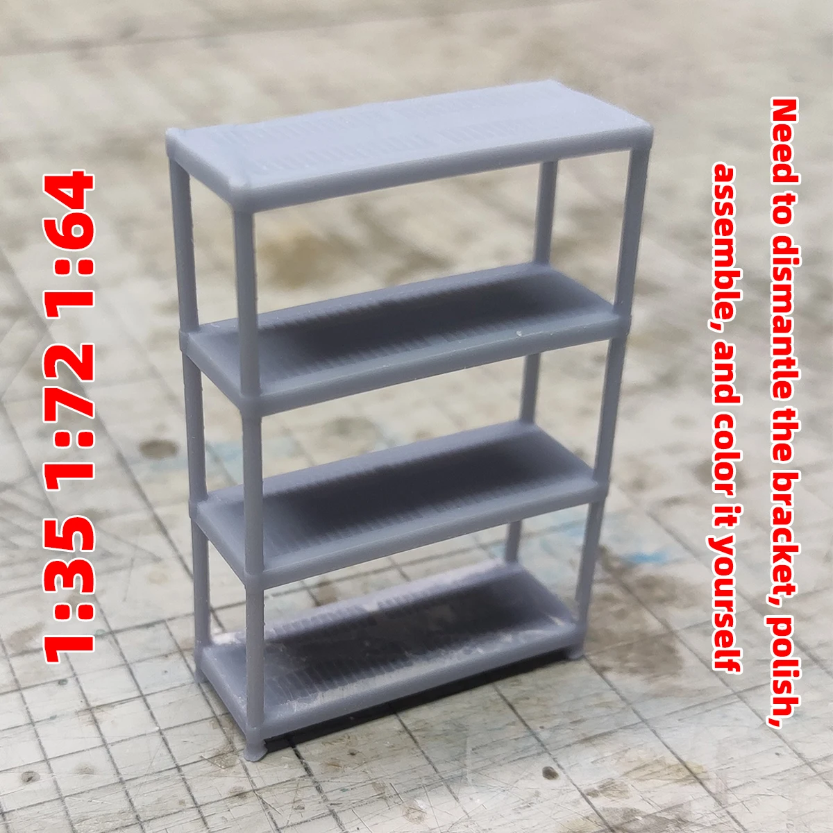 조립식 플라스틱 선반 상품 선반 창고 선반 건축 모형 소프트 장식 디오라마 스케일 모형 키트 1/72 1/64 1/35