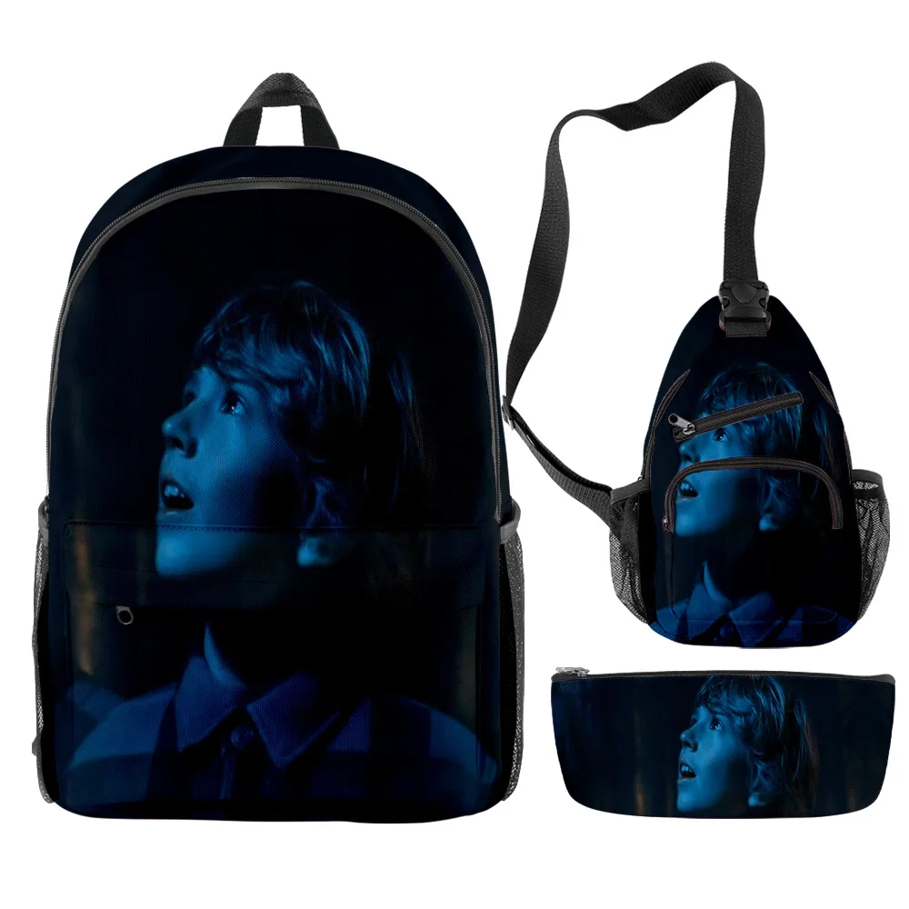 

Harajuku Popular Walker Scobell Young Actor 3D Print 3pcs/Set pupil School Bags Travel Laptop Backpack Chest Bag Pencil Case