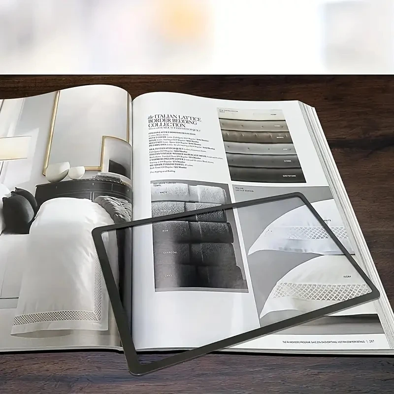 Magnifying Glass 3X Ultra-Thin Card Reading PVC Magnifying Glass Large Area For The Elderly 180X120MM