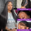 30 40 Inch 180 Density Lace Frontal Wig For Black Women Brazilian Human Hair 13x6 Bone Straight HD Transparent Lace Front Wigs 2