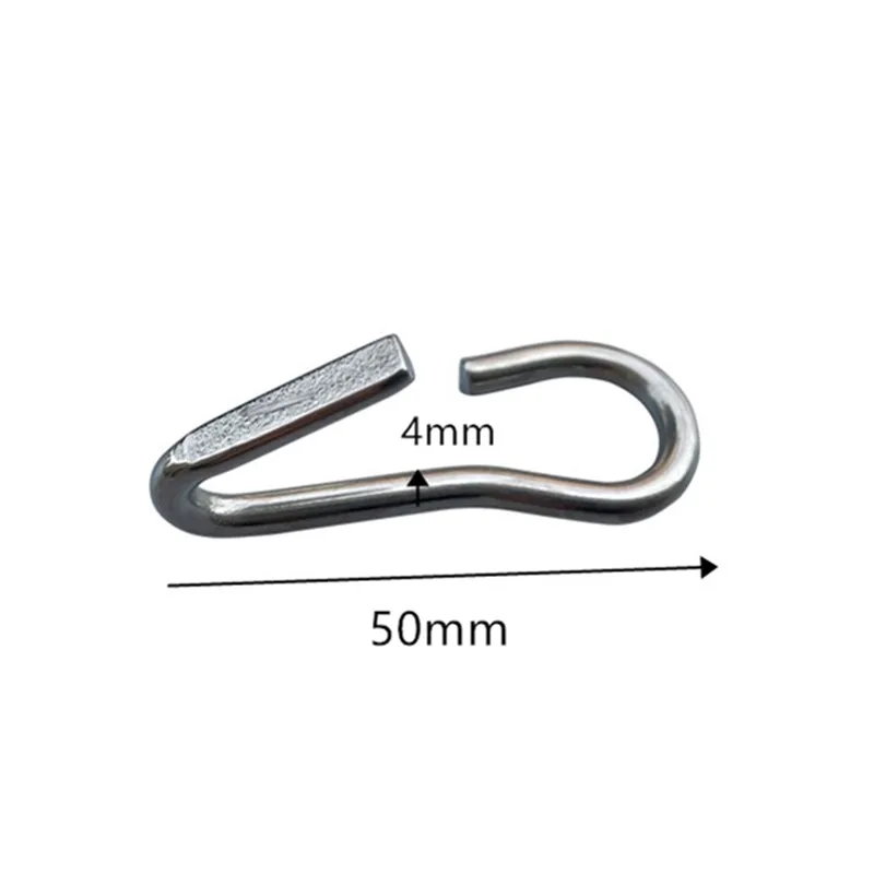 10 Pairs Stainless Steel Hooks Curb Chain Hook Double Hook With Left And Right Sides 6