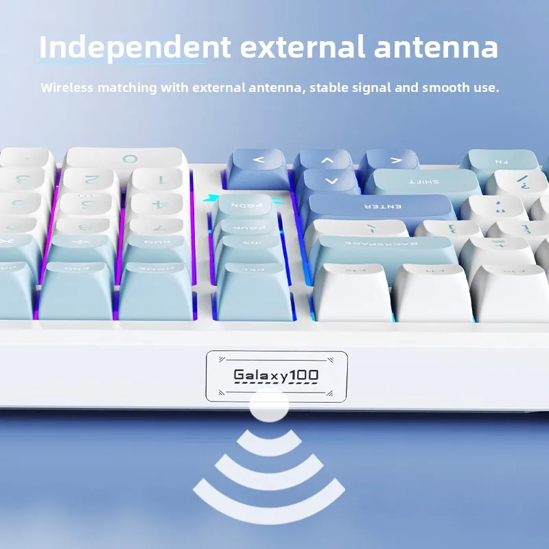 VTER Galaxy100 기계식 키보드 알루미늄 합금 키트 101키 핫 플러그 RGB 인체공학 유선/무선 DIY 게임 오피스 키보드