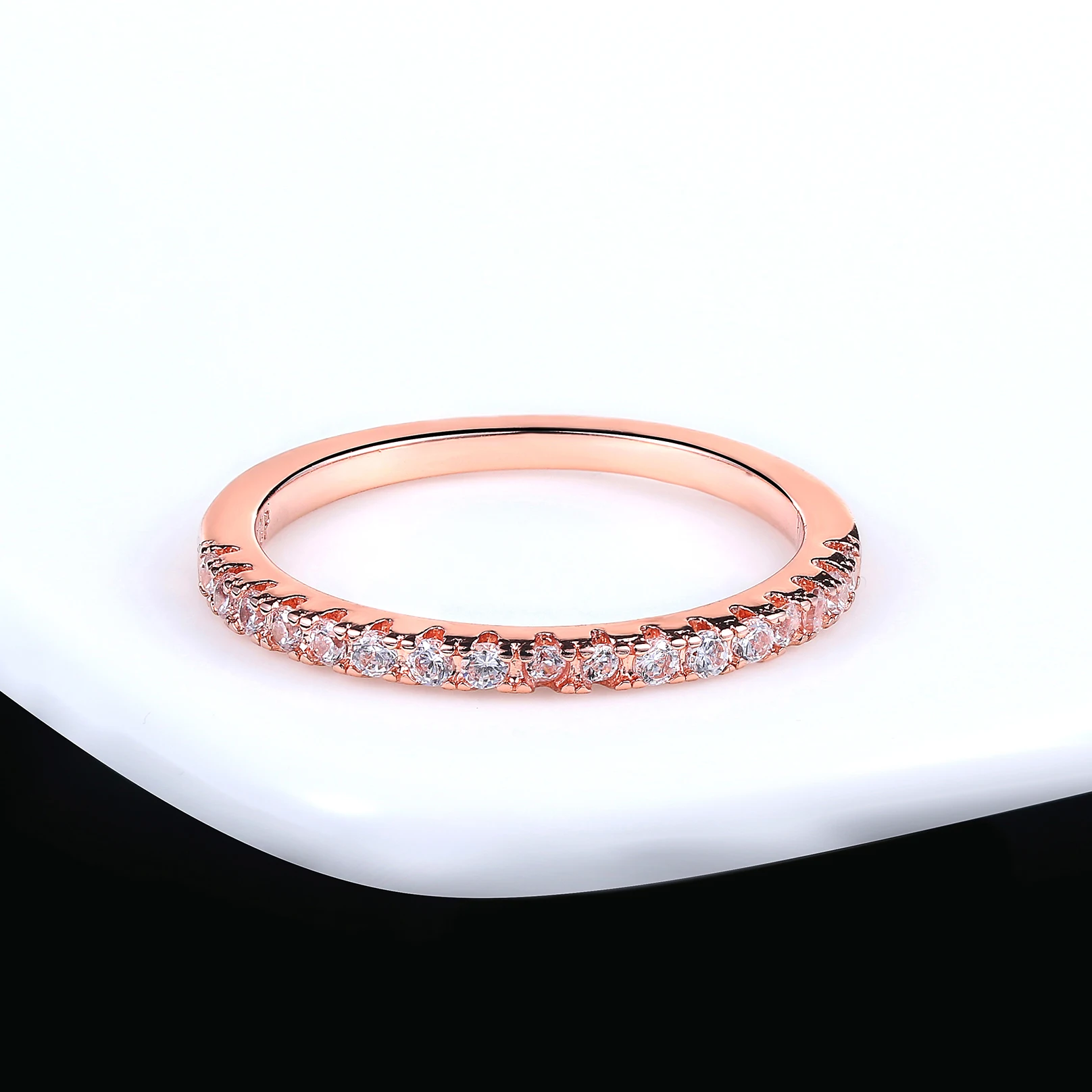 Minimalist Wedding Engagement Rings For Women Slim Thin Dainty Ring Crystal Micro Pave Cubic Zirconia Jewelry For Girls R133 3