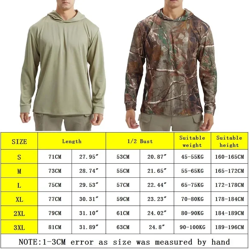 Tactical T-Shirts UPF Sun Protection Mens Long Sleeve Hoodie Casual Quick Dry T Shirts Hiking Cycling Sports Run Pullover Tops 4