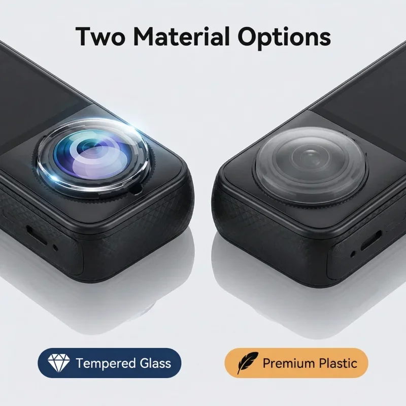 Premium Scratch-Proof Tempered Glass Lens Protector Cap