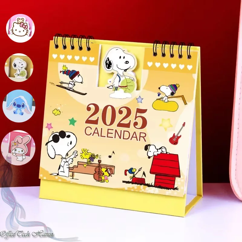 Calendar Snoopy Sanrio Desk Standing Flip Desktop For Planning Organizing Monthly Daily Schedule desk calendar
