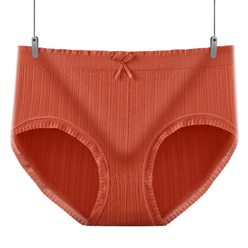 Nuove mutande Intimo da donna Puro cotone a vita media Mutandine di pizzo Antibatterico Cavallo Biancheria intima giapponese a triangolo senza cuciture