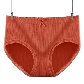 Nuove mutande Intimo da donna Puro cotone a vita media Mutandine di pizzo Antibatterico Cavallo Biancheria intima giapponese a triangolo senza cuciture