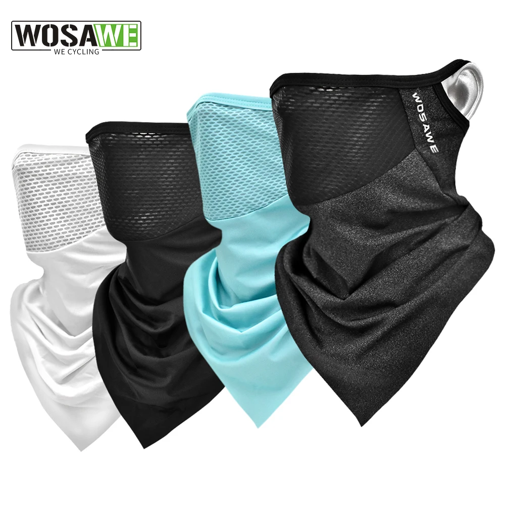 

WOSAWE Ice Silk Sports Bandana Masks Triangle Face Covering Cool Skate Mask Cycling Running Hiking Tube Scarf Neck Gaiter