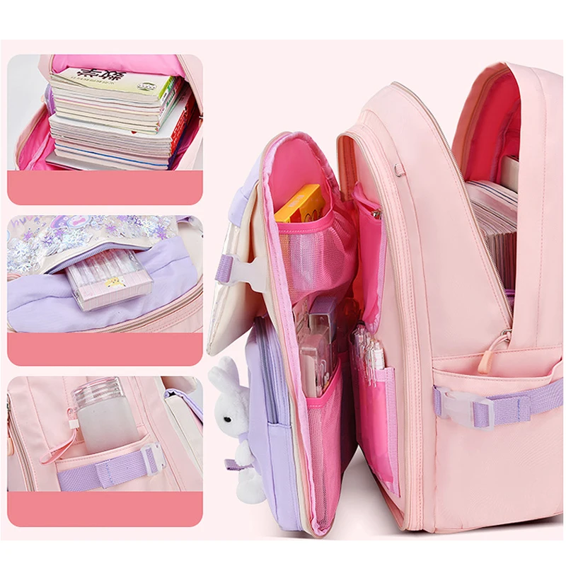 Cute Girls Schoolbags For 1-6 Grade Children Primary School Backpack Gift Waterproof Student Knapsack Mochila