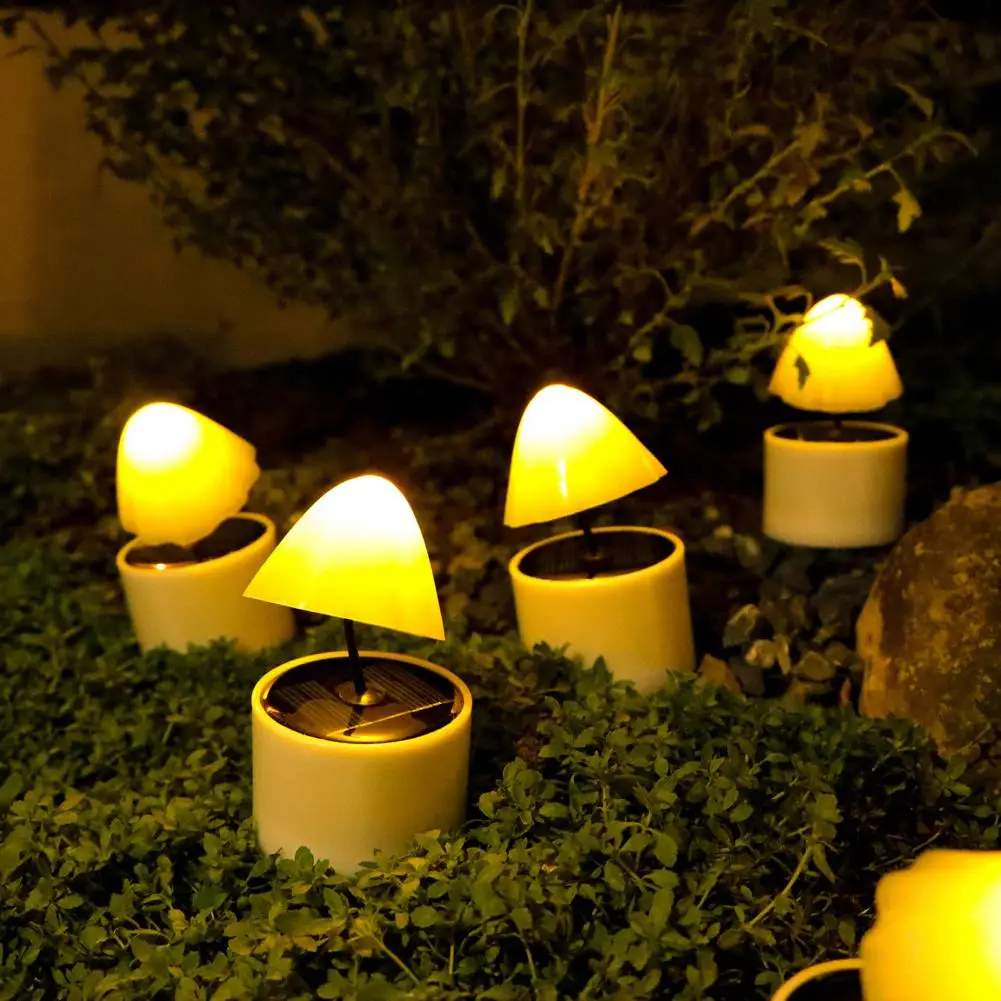 

6Pcs Mushroom Solar Garden Lights Waterproof No Wiring Required Mushroom Lawn Lamps Pathway Landscape Decorations