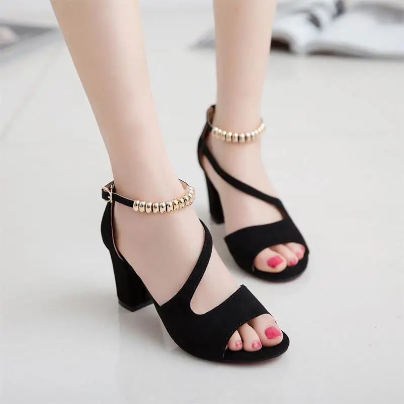 

Women Sandals Sexy Pumps 2023 Summer Shoe Fish Mouth High Heels Chaussure Plus Size 42