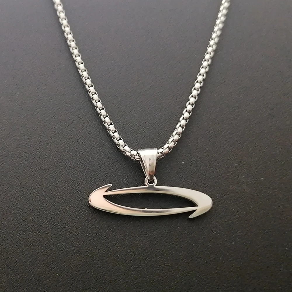 Opium 'O' Necklace High Polished Stainless Steel Pendant Nk Chain 4mm 24'' For Mens Jewelry 5