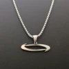 Opium 'O' Necklace High Polished Stainless Steel Pendant Nk Chain 4mm 24'' For Mens Jewelry 5