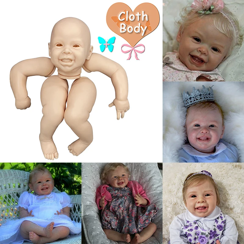 

20inch Harper Reborn Doll Kit Soft Touch Unfinished Unfinished Doll Parts with Body and Eyes Handmade Blank Doll Kit